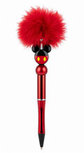 Red pom-pom mickey pen
