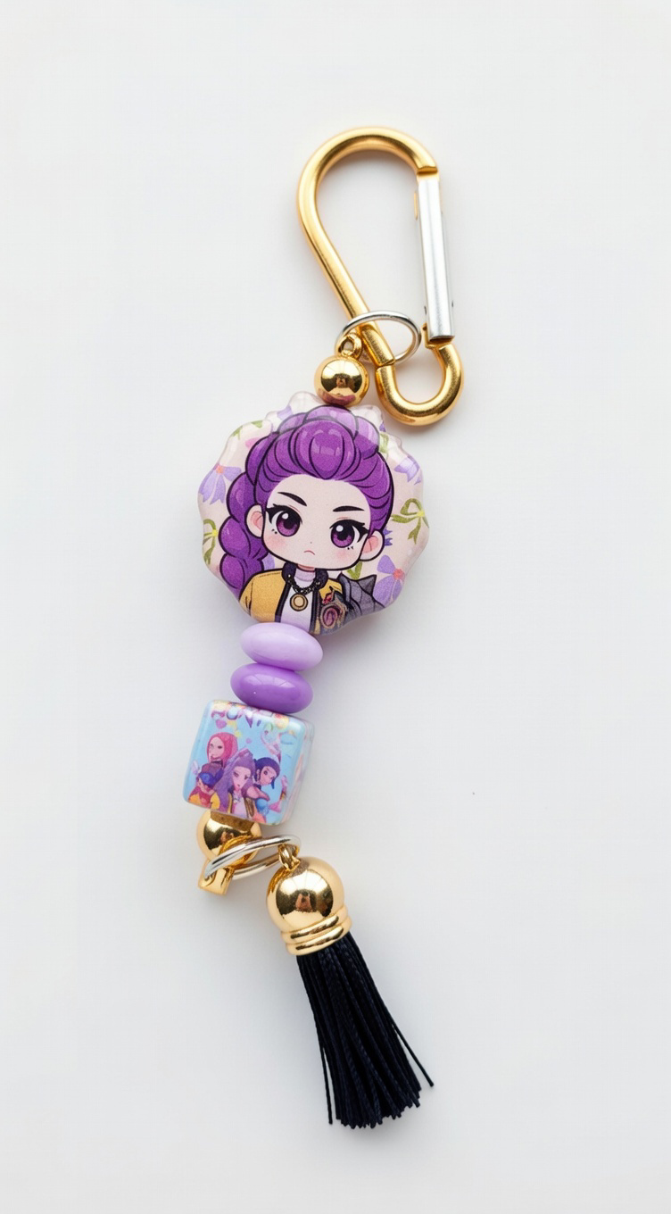 Chibi charm keychain