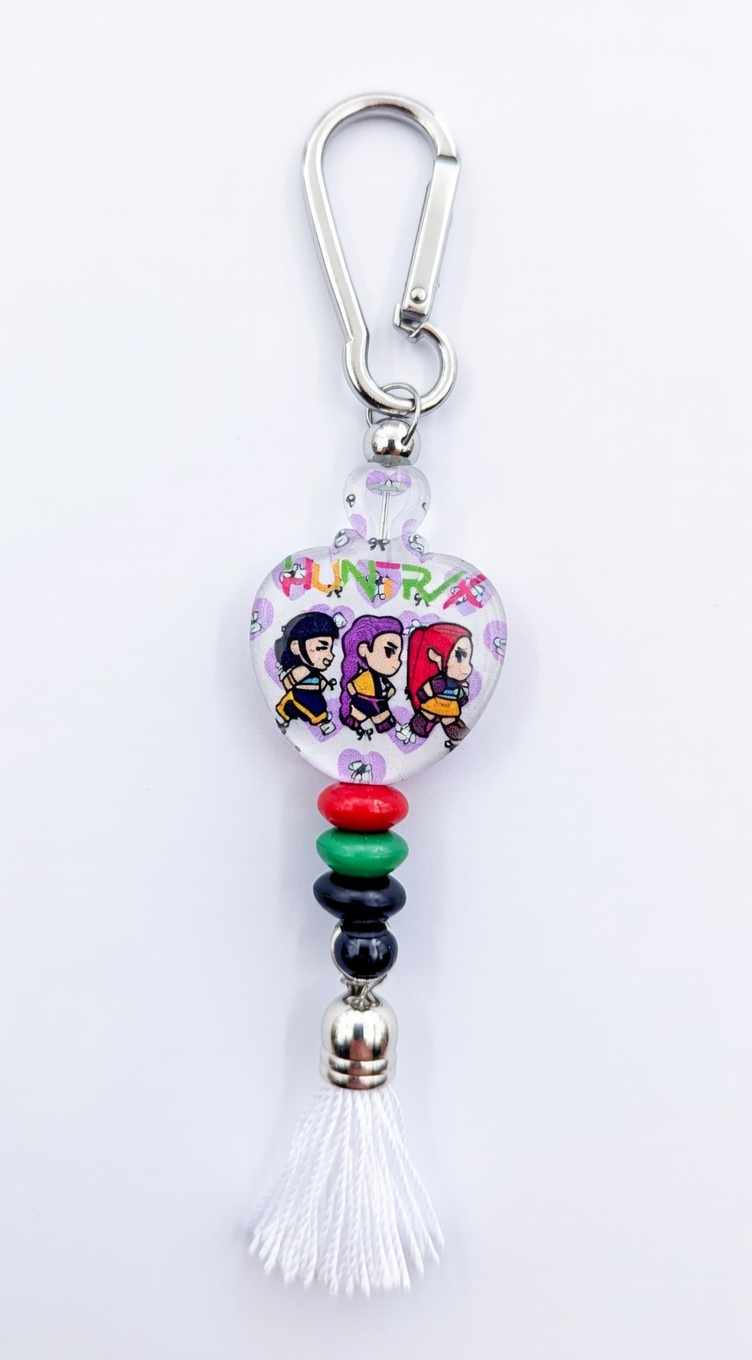 HTX beaded tassel bag charm