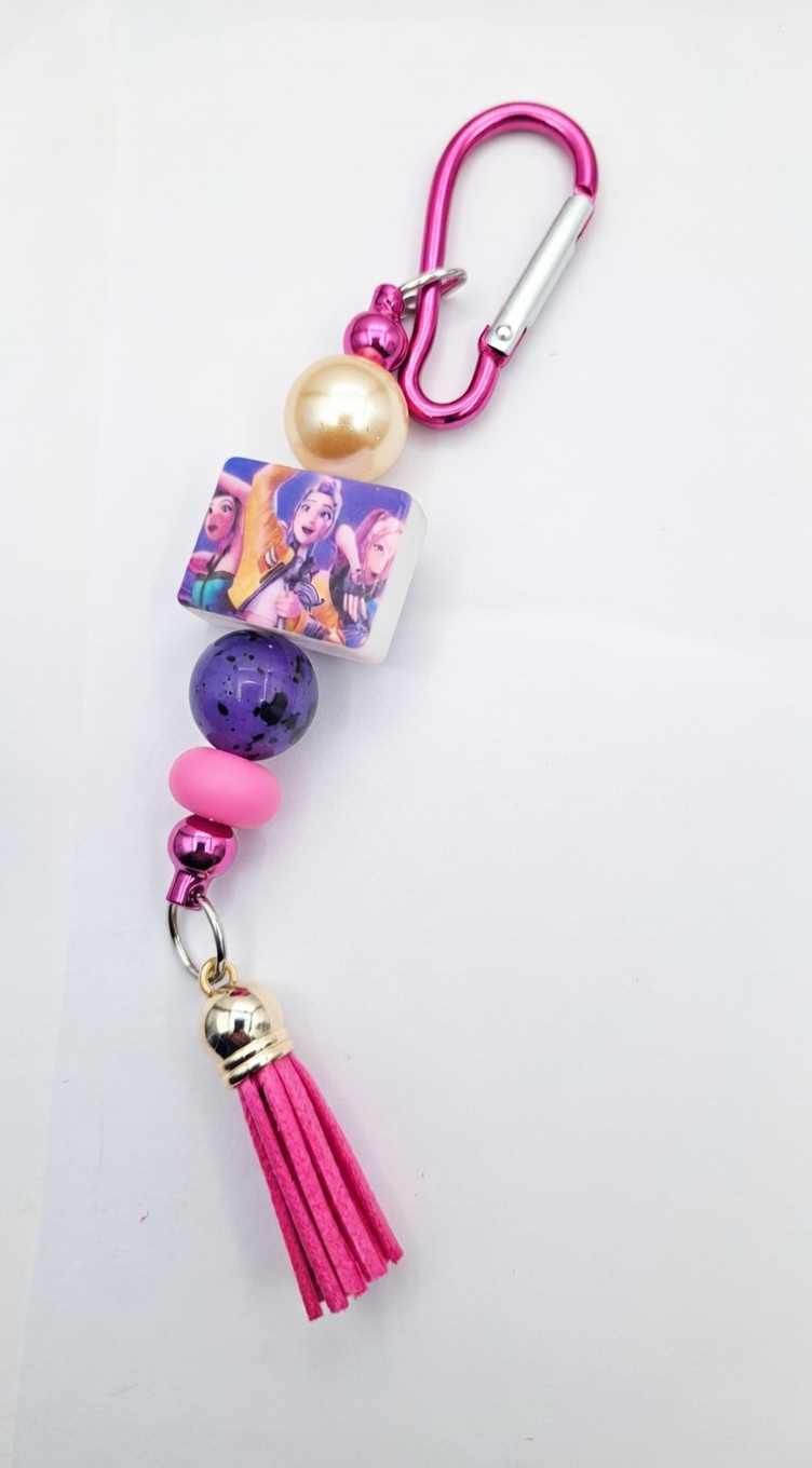demon hunter beaded keychain
