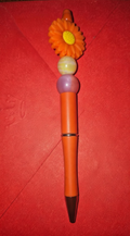 Orange Daisy Decorative Pen