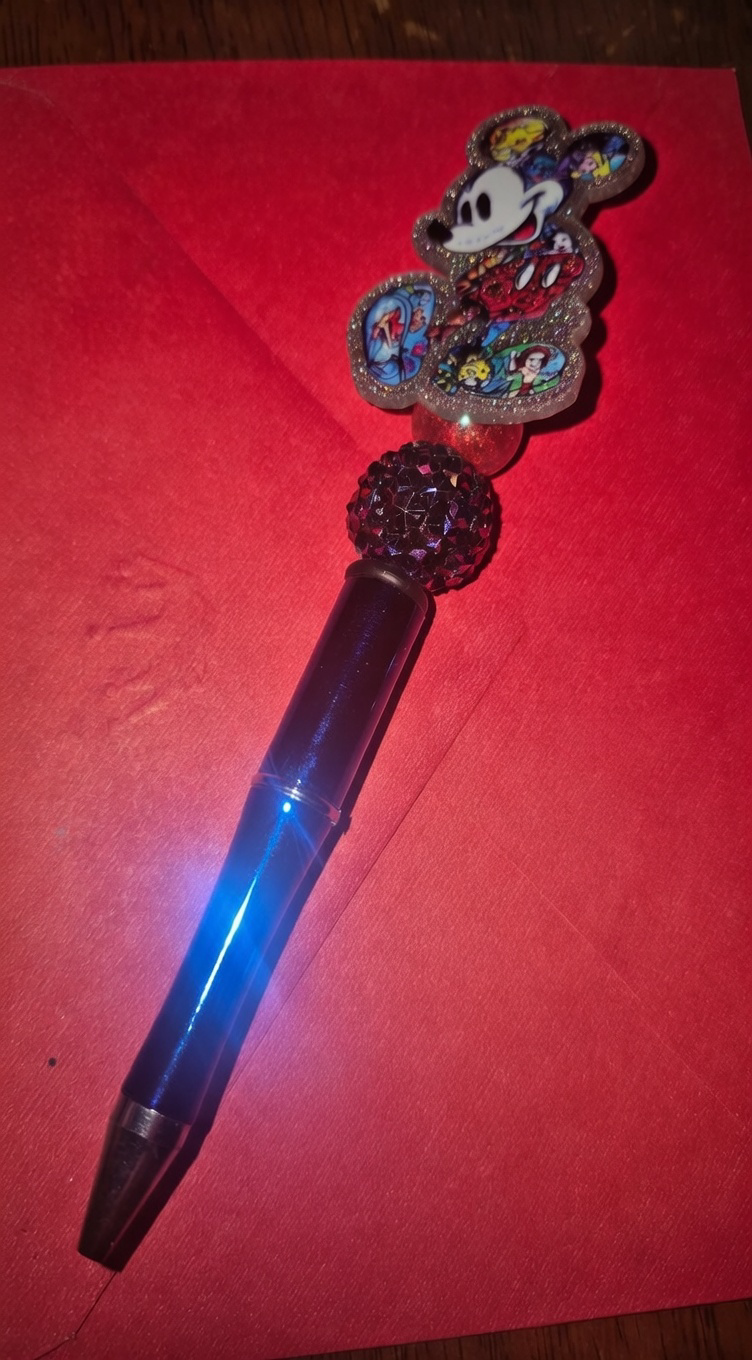 Glitter Mickey Pen
