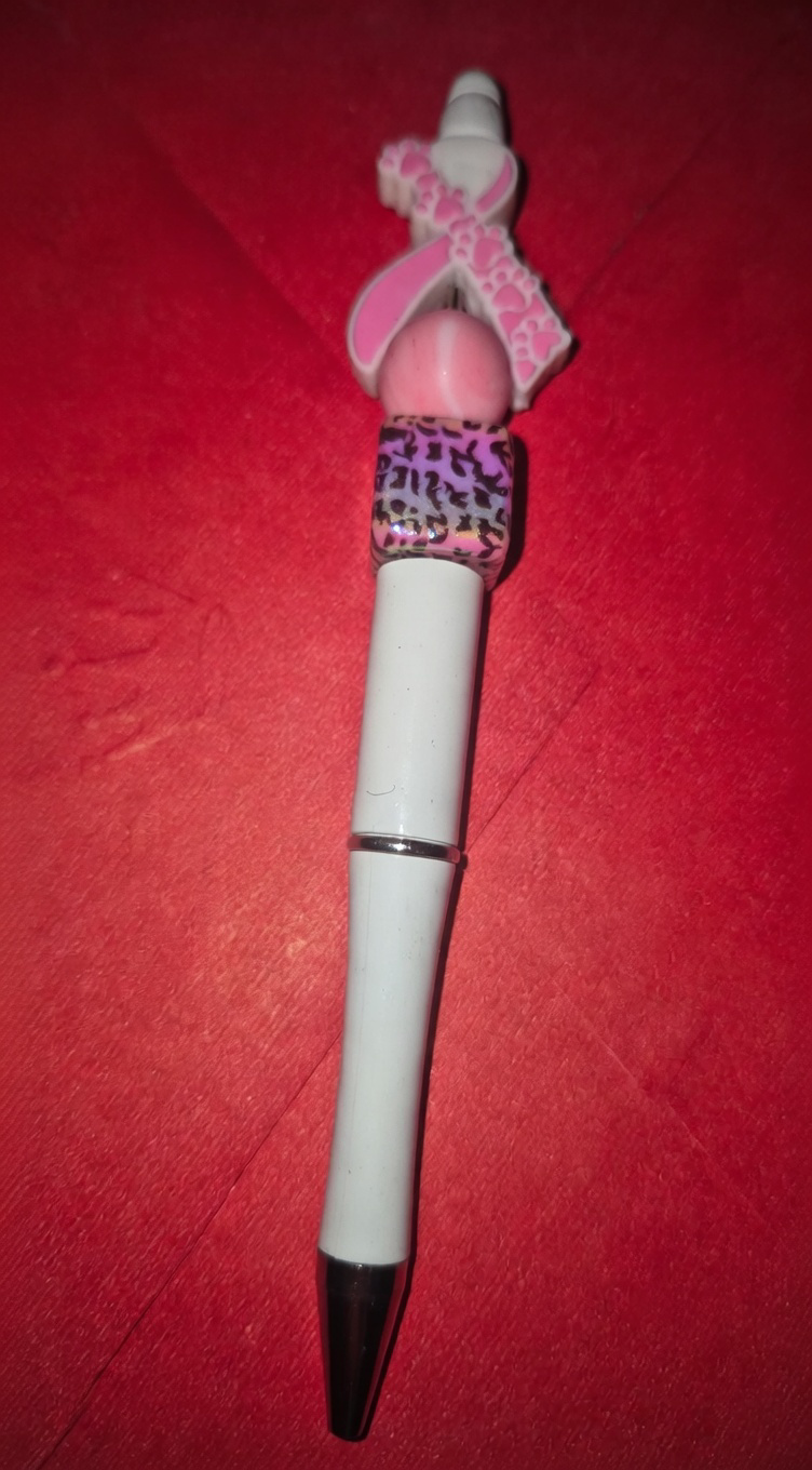 Breast Cancer Awareness Leopard Pen