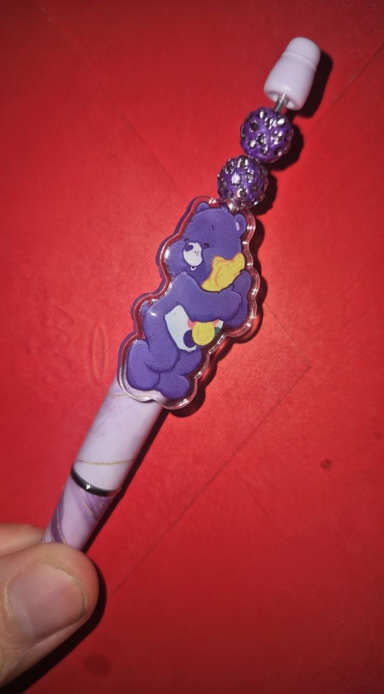 Purple Bear Sparkle Pen