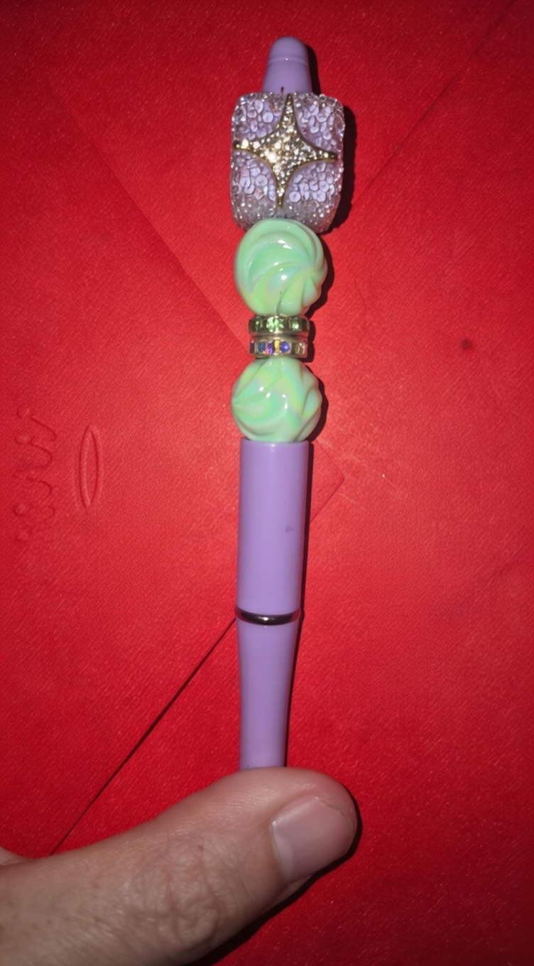 Purple Star Sparkle Pen