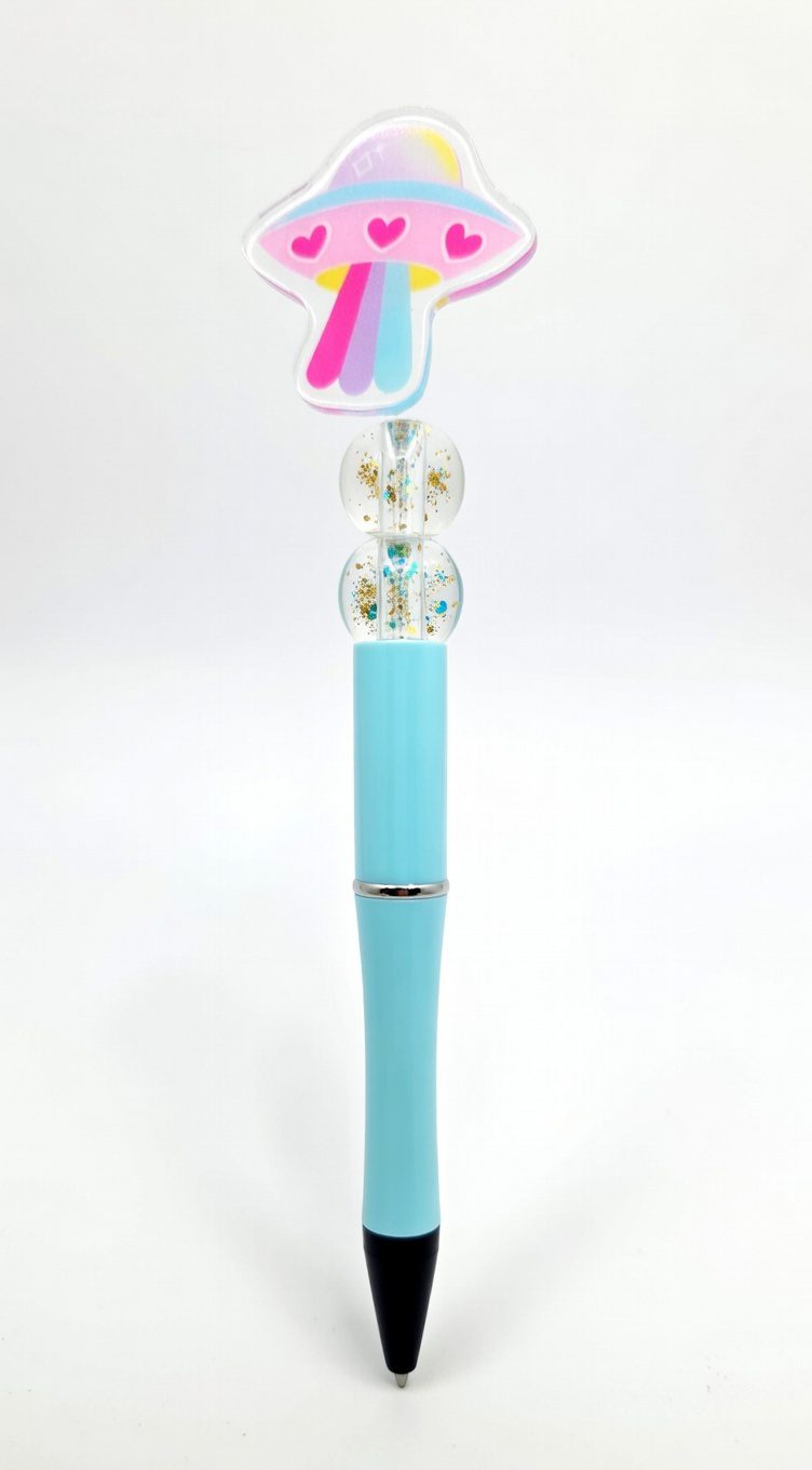 Rainbow Mushroom Sparkle Pen