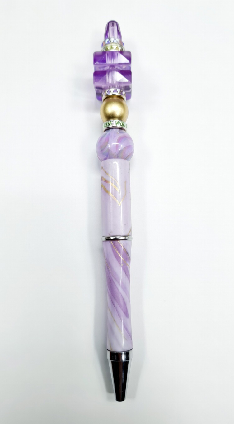 Lavender Marble Sparkle Pen