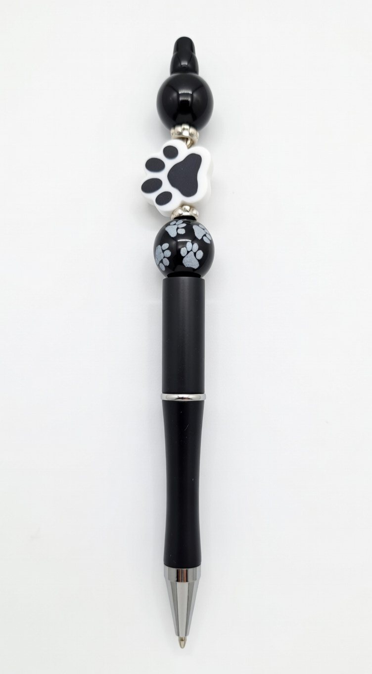 Black Paw Print Pen