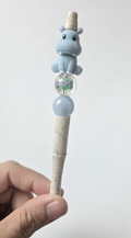 Blue Hippo Sparkle Pen