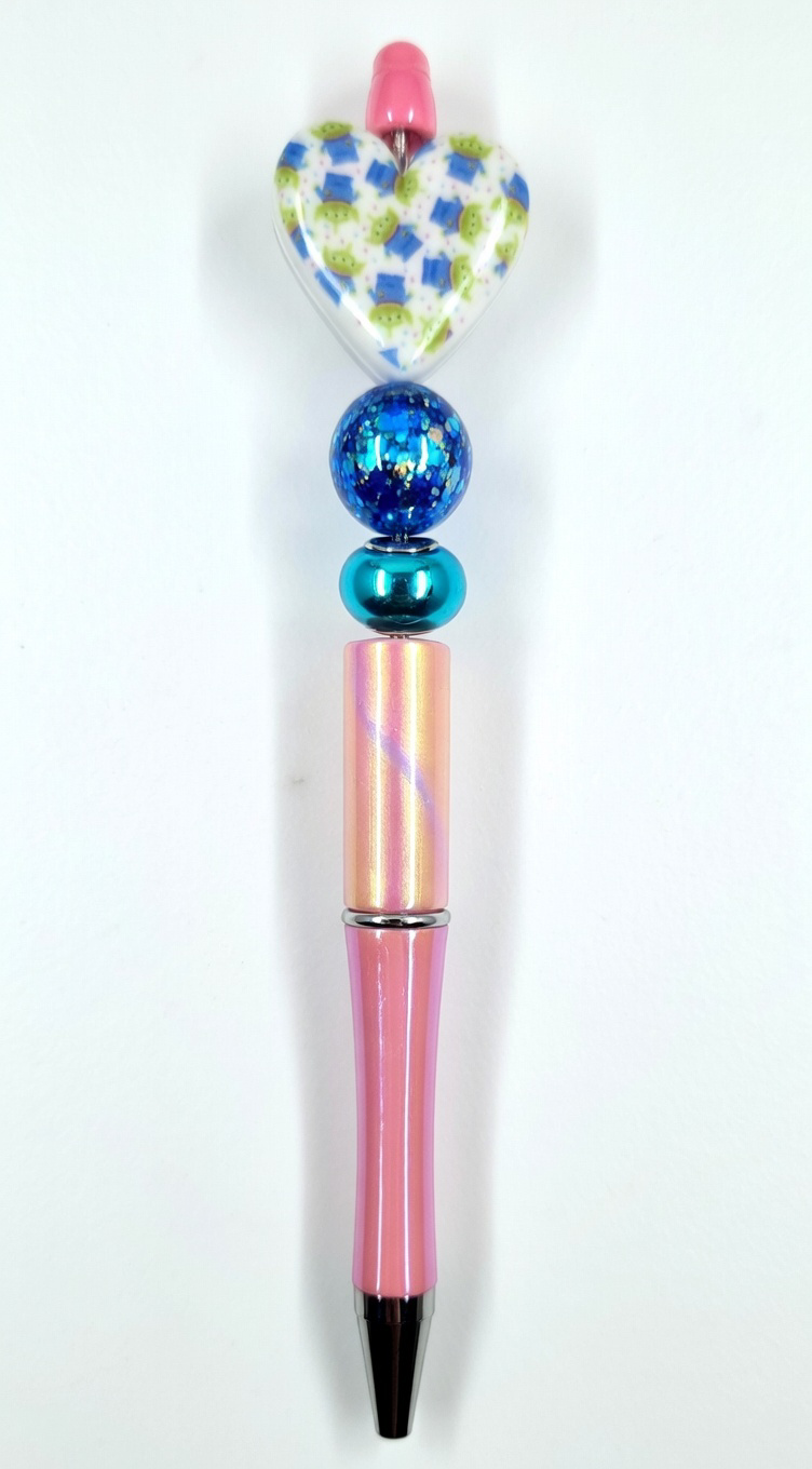 Confetti Heart Iridescent Pen