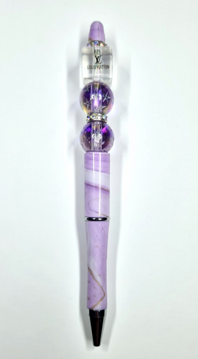 LV Purple Marble Bling Pen