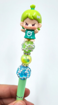 Green Hair Pearl Sparkle Pen