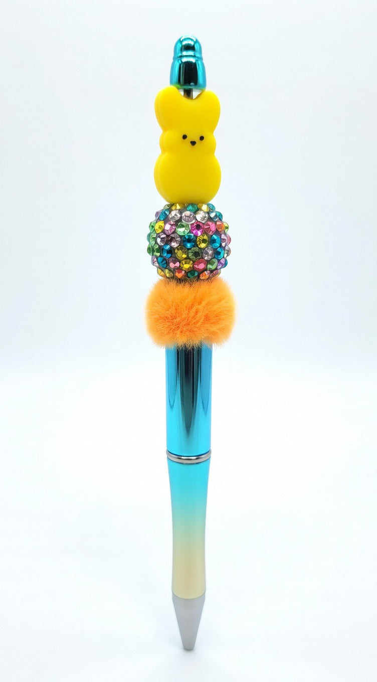 Yellow Bunny Rainbow Bling Pen