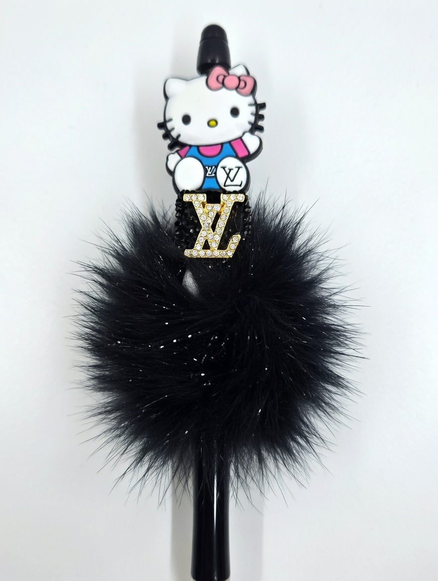 Hello Kitty LV Fur Pom Pen